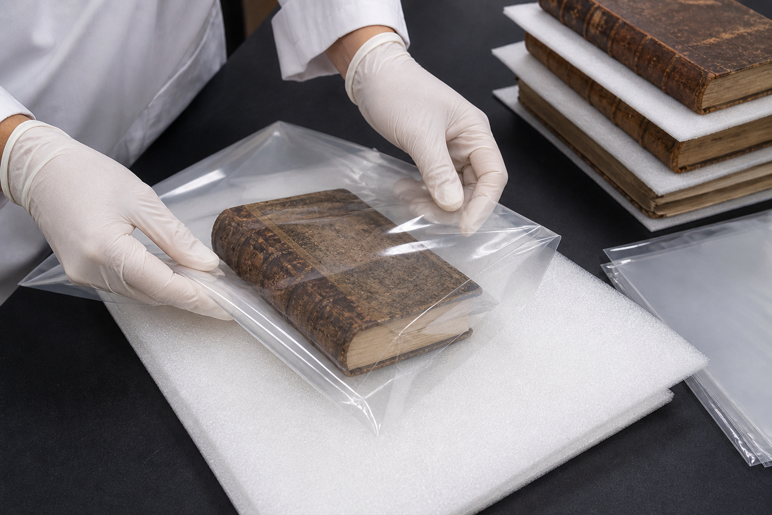 Procedimiento de embalaje de documentos historicos